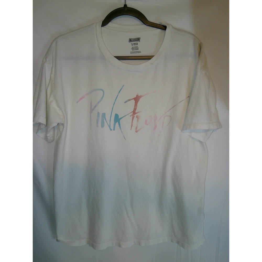 Pink Floyd Band T-Shirt White Short Sleeve Music Rock S